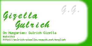 gizella gulrich business card